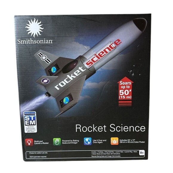 Smithsonian Rocket Science ~Baking Soda & Vinegar Rocket Kit ~Soars Up To 50 Ft. - Picture 1 of 1